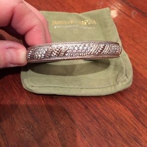 Judith Ripka sterling silver bracelet w/ CZ stones